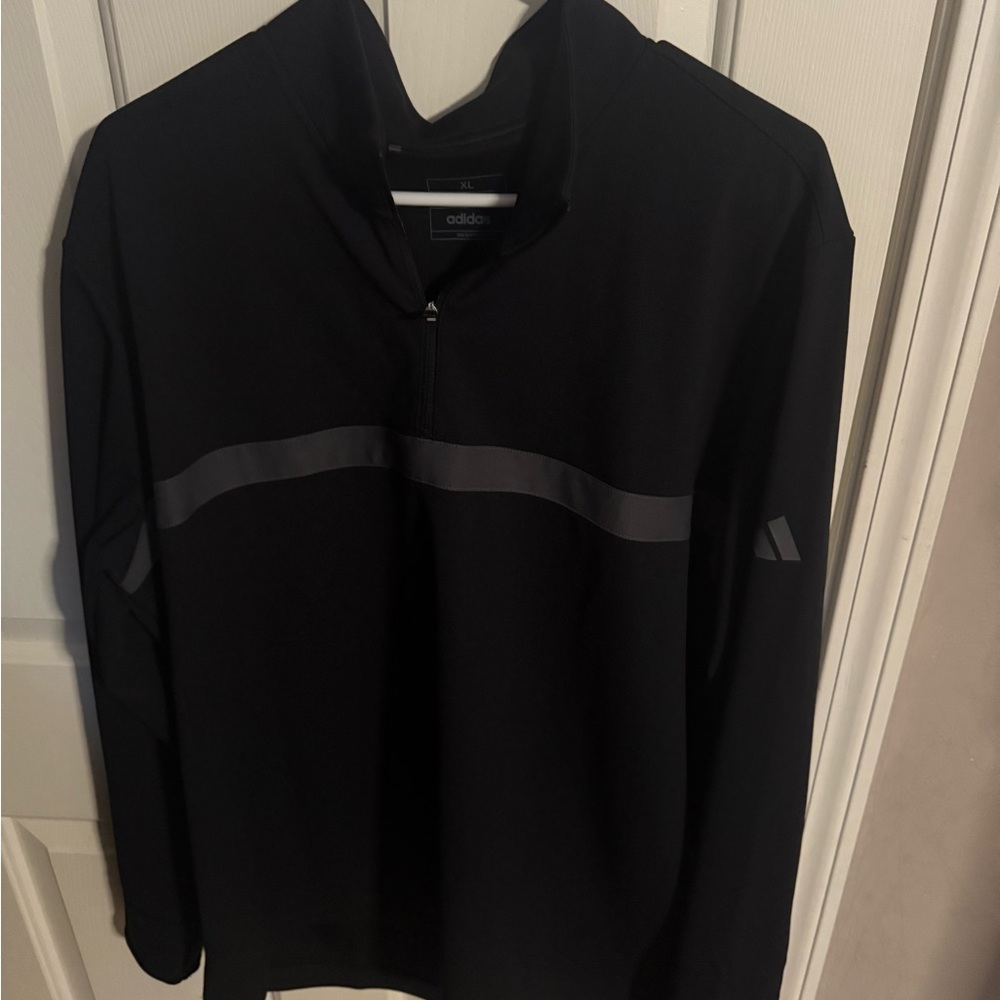 Adidas Black Quarter-Zip with Gray Accent